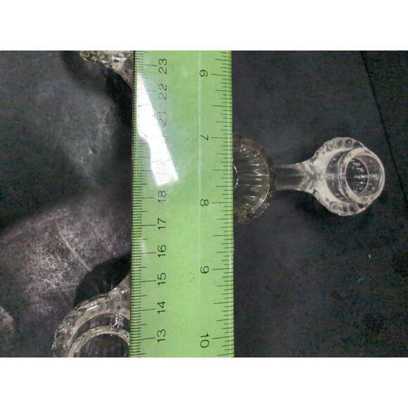 Cambridge Candle Holder 3 Arm‎ Depression Glass, Centerpiece, Art Deco Lighting - Picture 9 of 10